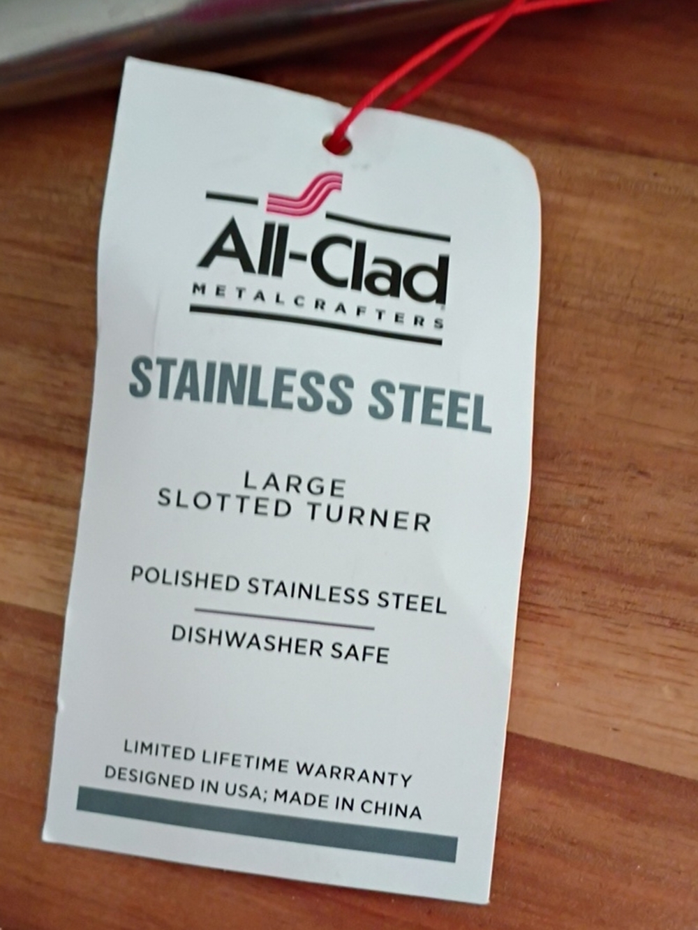 All Clad NWT Stainless Steel Slotted Turner - Silver - Picture 2 of 6
